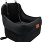 Dog Car Seat-Dog Booster Car Seat with 7''Interior Height,Pet Travel Car Seat with 2 Safety Leashes,Car Dog Seat Restraint Small/Medium Dog up to 35 lbs,Detachable Washable,Easy to Install(H-Black)