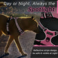Eagloo Dog Harness Medium Sized Dog, No Pull Service Vest with Reflective Strips and Control Handle, Adjustable and Comfortable for Walking, No Choke Pet Harness with 2 Metal Rings, Pink, M
