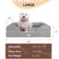Chester Large Dog Bed - Orthopedic Memory Foam Mattress, Calming Couch, Wall Rim Pillow, Water Resistant, Washable Cover, Non-Slip, Cocoa Brown