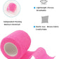 24 Rolls Pink Elastic Self Adhesive Bandage Wrap, Breathable Flexible Fabric Non Woven Cohesive Bandage, Ankle Sprains Swelling Medical First Aid Sports Athletic Tape, Dogs Pet Vet Wrap 2 in x 5 Yards