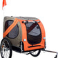 H&B Luxuries Pet Bike Trailer Load 68 Pounds, Suitable for Big and Small Dogs, Folding Storage, Detachable, Easy to Install, Breathable Protective Net Pet Cart
