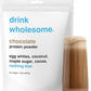 drink wholesome Chocolate Maple Egg White Protein Powder | for Sensitive Stomachs | Gut Friendly | Additive & Dairy Free | No Artificial Sweeteners | No Bloating or Gas | No Constipation or Diarrhea