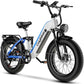 Electric Bike for Adults 1400W Peak, 48V 20AH(960WH) Removable Battery, 20"x4" Fat Tire Full Suspension 80 Miles Range Step-Thru 30+MPH Hunting Ebike, 7-Speed Dual Brakes Electric Bicycle