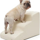 Lesure Dog Stairs for Small Dogs and Cats Pet Steps Ramp for Bed and Couch with CertiPUR-US Certified Foam with Non-Slip Bottom, Beige, 3 Steps