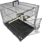 Durable Easy Portable Collapsible Metal Travel or Veterinary Collapsable Parrot Bird Carrier Beaks-Proof Easy Clean Carrier Cage with Stainless Steel Feeder Bowls Natural Wooden Perch