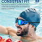 Swim Goggles, Polarized Adult Swimming Goggles Bungee Strap No Hair Pulling Anti-fog Pool Goggles for Men Women