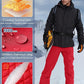FREE SOLDIER Men's Waterproof Snow Insulated Pants Winter Skiing Snowboarding Pants with Zipper Pockets