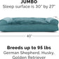 Furhaven Pillow Dog Bed for Large Dogs w/ Removable Bolsters & Washable Cover - Plush & Suede Sofa - Deep Pool, Jumbo/XL
