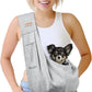 Pet Dog Sling Carrier for 3-10 lbs pet,Dog Purse Pouch,Dog Satchel,Reversible unadjustable Strap Travel Hand-Free Safe Bag Small Puppy Backpack (Grey)