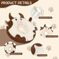 Adjustable Cat Collar Soft to Stop Licking After Surgery for Kitten, Alternative to Cone of Shame, Donut Cone for Cats, Pet Elizabethan Collar (Cow, Medium)