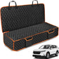XHRING Dog Car Seat Cover for Honda CRV HRV CR-V HR-V LX EX EX-L EX-L Navi Touring 2000-2025 Back Seat Accessories, Scratchproof Pet Bench Backseat Covers with Two Big Pockets - Black Orange