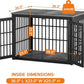 38 Inch Heavy Duty Dog Crate Furniture for Large and Medium Dogs, Decorative Pet House End Table, Wooden Cage Kennel Furniture Indoor, Gray