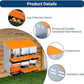 Chicken Nesting Box, 6 Hole 2 Layer Hen Nest Boxes, Roll Away Eggs Laying Boxes,Cleanable Pull Out Hen Roosting Boxes
