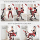 pooboo Folding Exercise Bike, Foldable Upright Stationary Bike, Indoor Cycling Magnetic X-Bike with 8-Level Adjustable Resistance, 6.6 LBS Flywheel, 300LB Capacity, Bottle Holder & Back Support Cushion for Home Gym