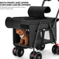 Pet Stroller Cat Dog Stroller Travel Folding Pet Carriers（Black）