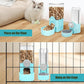 GPY Automatic Hanging Gravity Pet Feeder and Water Dispenser Set ，Automatic Dog Feeder and Dog Water Dispenser for Dogs Cats Pets Animals Large Capacity (Blue Water Feeder&Food Feeder) (Blue)