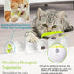 Interactive Caterpillar Cat Toy, Motion Sensor, Simulation of Biological Trajectory, ABS, USB Rechargeable, Stable Suction Cup, Cat Feather Toys for Indoor Cats, Caterpillar Smart Toy with 2 Tails