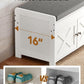 Amada Shoe Storage Bench, Entryway Bench with Cushioned Seat & Lift Top Storage, 3 Doors, Adjustable Shelf, 300 lbs Capacity, Bench with Shoe Rack for Entryway, Bedroom, Living Room, White