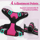 rabbitgoo Dog Harness No Pull with 2 Leash Clips, Adjustable Soft Padded, Reflective Oxford No Choke Pet Vest with Easy Control Handle for Large Dogs, Hot Pink, L
