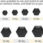 6-10 Pair Iron and Rubber Dumbbell Set 350/450 and 550 lbs 5-50 lbs Hand Free Weight for Strength Hex Coated Weights with Vertical Storage Rack Home Gym 5-50 lb - Black