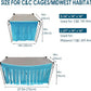 RIOUSSI Guinea Pig Hideout Hideaway Corner Fleece Toys Cage Accessories with Reversible Sides, Geo/Gray+Blue, 27"x14"x14"