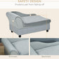 PawHut Luxury Fancy Dog Couch with Hidden Storage, Small Dog Sofa Bed with 2" Soft Foam, Modern Pet Furniture for Puppies & Little Breeds, Pale Gray