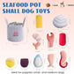 Nocciola 10 PCS Seafood Boil Small Dog Toys for Boredom, Crinkle Dog Squeaky Toys to Keep Them Busy, Plush Stuffed Puppy Toys for Small Medium Dogs