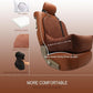 Dog Car Seat for Small Dogs,Covered Soft Fabric and Fill in Memory Foam,Easy to Assemble and Fully Detachable,2 Clip-On Safety Leashes and Storage Pockets(Brown)