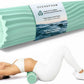 Oceanfoam Tidal Roller - Seafoam - Muscle Massage Foam Roller for Back Pain & Stretching - Firm and Ergonomic Wide Wave Textured - Yoga, Athletics, & Wellness - Full Size, 20" x 5"