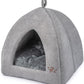 Best Pet Supplies Pet Tent-Soft Bed for Dog and Cat by - Gray, 16" x 16" x H:16"