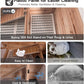 Guinea Pig Cages with Anti Chewing Edges and Cool Zinc Plate, Indoor Rabbit Hutch with Hideout and PVC Platform, Elevated Legs Hamster Cage 36.6" L (Nature)