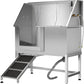 50" Stainless Steel Professional Dog Washing Station - Pet Bathing Tub w/Non-Slip Ramps | Slip-Resistant Floor Grate | for Large/Medium/Small Dogs