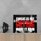 OTINGQD Inspirational Gym Wall Decor,Fitness Quotes Wall Art,Sweat is Fat Crying Canvas Wall Decor for Home Gym