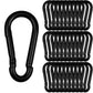 30 Pcs 3" Heavy Duty Spring Snap Hook Carabiners, M8 5/16" Galvanized Steel Black Carabiner Clip, Quick Link Keychain for Hammock Swing Set Outdoor Travel Camping Fishing Hiking
