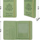 Melsbrinna RFID Passport Holder for Travel, Unisex Adults, Green, Faux Leather, Travel Wallet, RFID Protected