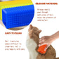 2pcs Pet Dog Cat Hair Remover, Pet Hair Removal Tool, Hollow Cleaner Brush for car，Interior, Furniture, Sofa (blue and yellow)