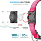 Upgraded AirTag Dog Collar, IP68 Waterproof Air Tag Dog Collar Holder, Reflective, Ultra-Durable, Comfortable Padded, Heavy Duty Dog Collars for Small Medium Large Dogs (XL (15.6"-22"), Hotpink)