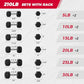 RITFIT 300/350/450/650/180/200/210 LB Rubber Hex Dumbbells Set with Optional Dumbbell Rack, Multi Weight Set to Choose, Ideal for Home Gym and Fitness