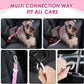 Lukovee Dog Seat Belt for Car, Adjustable Dog Car Harness for Large Medium Small Dogs, Soft Padded & Breathable Mesh Dog Seatbelt with Car Strap and Carabiner(Pink Double Clip,Medium)