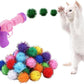 Dorhui Cat Toy Balls with Launchers Set, 30 Pcs Sparkle Pom Ball for Cat,Cat Enrichment Toys,cat Toys for Indoor Cats, Interactive Glitter Pom Ball for Kitty Gifts