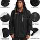 MAGCOMSEN Men's Hooded Windproof Water Resistant Rain Jacket Windbreaker 5 Pockets for Hiking,Fishing,Travel