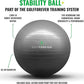 GolfForever Stability Ball Proven by Golfer Scottie Scheffler | Golf Training Exercise Ball | Premium Golf Training Workout Ball to Build Swing Speed, Improve Balance & Strengthen Core | 65cm | Grey