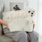 Dog Carrier for Small Dogs Rabbit cat with Lace Design, Cotton Bag, Dog Carrier Soft Sided, Collapsible Travel Puppy Carrier (Beige, 13" L x 6.7" W x 10.6" H)