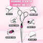 Kenchii Love Dog Grooming Scissors, 6.5 Inch Curved Balltip Shears, Dog Scissors for Grooming, Professional Pet Grooming Scissors, Safety Round Tip Shears