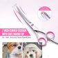 Gimars Dog Grooming Scissors Kit Professional 4CR with Safety Round Tip, 5 in 1 Heavy Duty Titanium Coated Thinning & Curved & Straight Shears