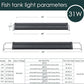 AQQA Aquarium Light,Full Spectrum LED Fish Tank Lights,12"-54" Adjustable Multi-Color White Blue Red Green LEDs with Extendable Brackets,14W-31W for Freshwater Plants (31W (48"-54"))