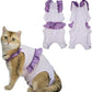 Cat Recovery Suit,Kitten Onesie After Surgery,E-Collar Alternative for Abdominal Wound and Skin Diseases,Soft Breathable Bodysuit After Spay（Purple-s）