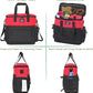 WOLT Dog Travel Bag Dog Bag for Traveling and Supplies with 2 Collapsible Bowls, 2 Food Containers, 1 Place Mat, Red