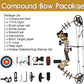 Youth Compound Bow Set 15-45 Lbs for Teens and Beginner, Package with Archery Hunting Equipment, Max Speed 260fps, Adjustable, Right Hand