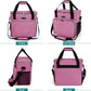 BAGLHER Dog Travel Bag, Pet Travel Bag (ALL Pet Travel Supplies), With 2 Pet Food Containers and 2 Collapsible Silicone Bowls; Essential Kits for Pet Travel Pink